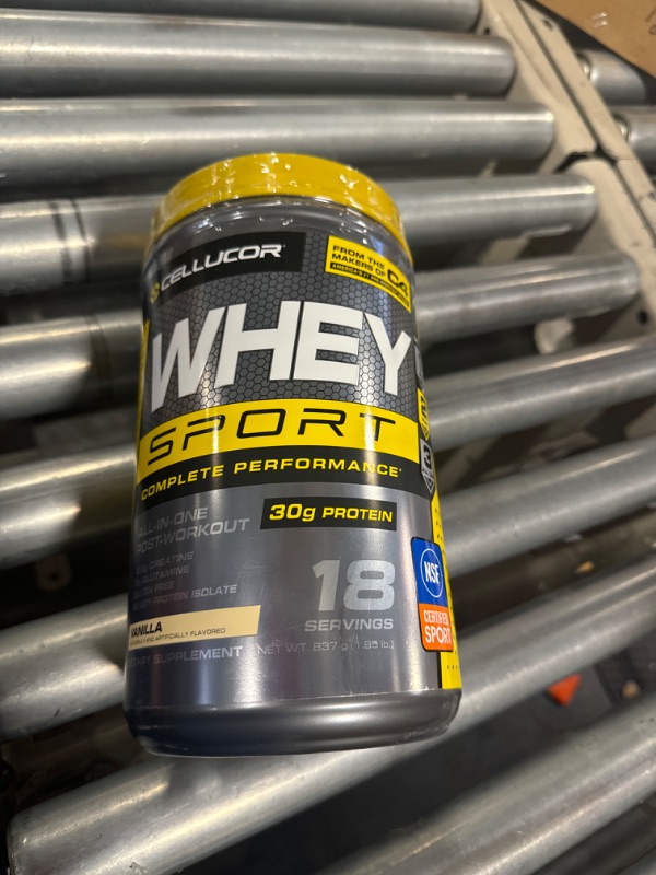 Photo 1 of Cellucor Whey Sport Protein Powder Vanilla | Post Workout Recovery Drink with Whey Protein Isolate, Creatine & Glutamine | 18 Servings Vanilla 29.5 Ounce