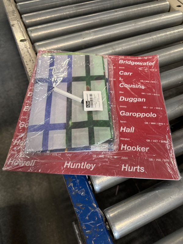 Photo 1 of Fantasy Football Draft Board 2024-2025 Kit, 620 Player Labels, 6 Feet x 4 Feet Board(14 Teams 20 Rounds), 2024 Top Rookie, Blank Label, Schedule Green