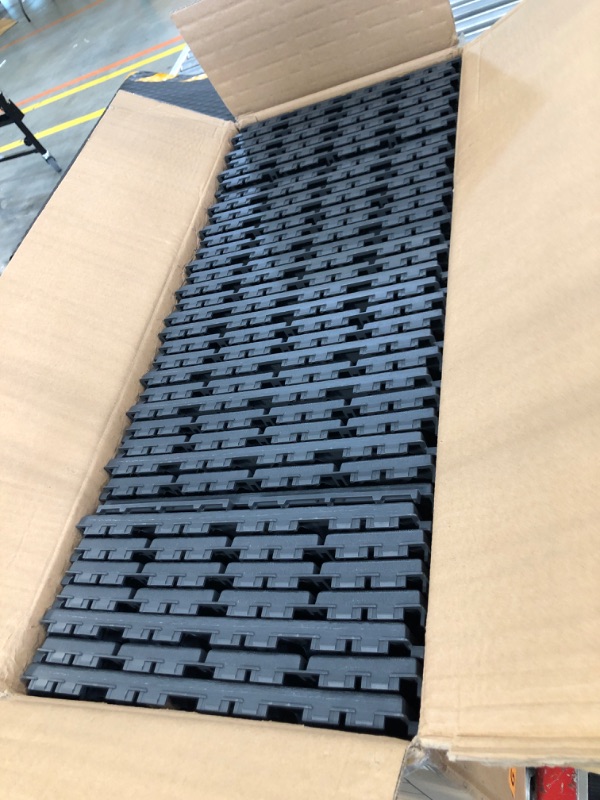 Photo 1 of 36 sq. ft Plastic Interlocking Deck Tiles, 36 Pack,12"x12" Waterproof Outdoor Flooring All Weather Use, Patio Floor Decking Tiles for Porch Poolside Balcony Backyard, Dark Grey 36 Grey