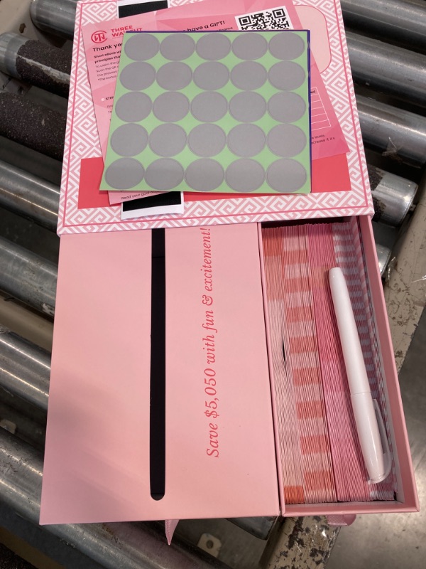 Photo 3 of 100 Envelopes Money Saving Challenge Pink - Save 5050 Dollars In 100 Days Premium Kit, 100 Cash Envelopes & Organizer Box Set, Trendy Tiktok & Youtube Bucks Savings Challenge, Fun Gift Ideas