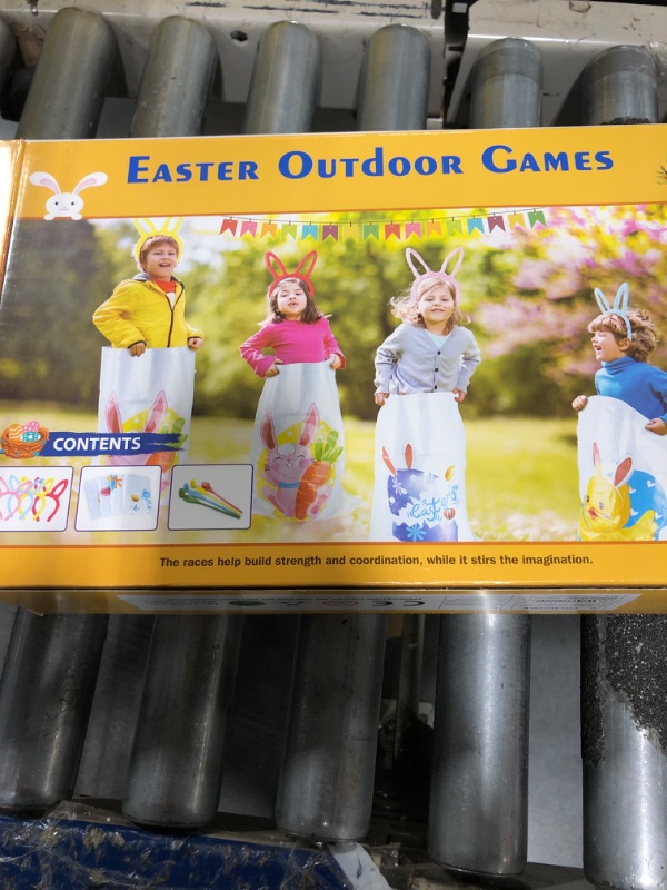 Photo 1 of ****USED** Easter Outdoor Games, 4 Easter Potato Sack Race Bags for Kids, 4 Set Easter Egg and Spoon, 4 Bunny Ears Headbands, Easter Outdoor Games for Easter Eggs Hunt, Easter Party Supplies Easter Sack Race Bags