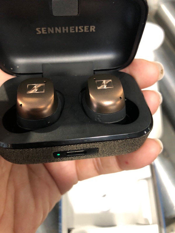 Photo 3 of Sennheiser MOMENTUM True Wireless 4 Smart Earbuds with Bluetooth 5.4, Crystal-Clear Sound, Comfortable Design, 30-Hour Battery Life, Adaptive ANC, LE Audio and Auracast - Black Copper