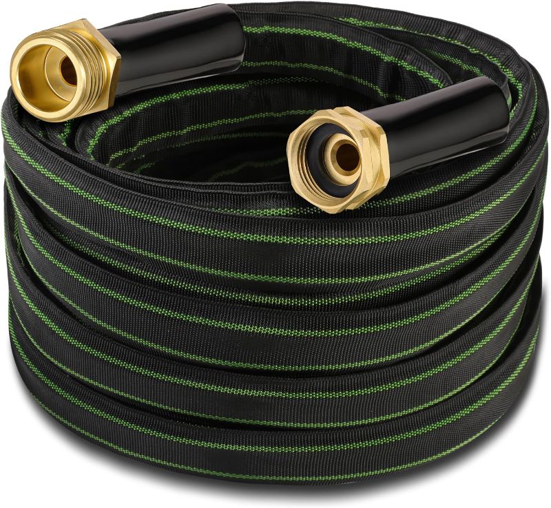 Photo 1 of 100 FT Garden Hose - Flexible Water Hose with Extra-Strong Brass Connector,Non-Expandable Superior Strength Fabric-3 -Layers Latex - Leakproof Lightweight Expanding Pipe for Watering &Washing