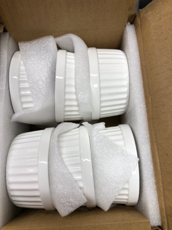 Photo 1 of LE TAUCI Ramekins 4 OZ Oven Safe, Creme Brulee Ramekins, Pudding Custard Cups Souffle Ramiken, Dipping Sauce Dishes, Ceramic Ramekin Bowls Set of 6, White 4 OZ White