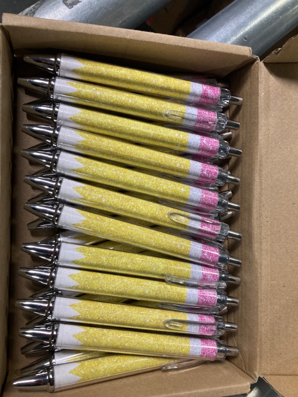 Photo 1 of 24 Pcs Glitter Teacher Ballpoint Pens Teachers Appreciation Pen Gift Set Cute Ballpoint Teacher Pens Best Teaching Gift for Office School Teacher Student Supply Back to School Gifts