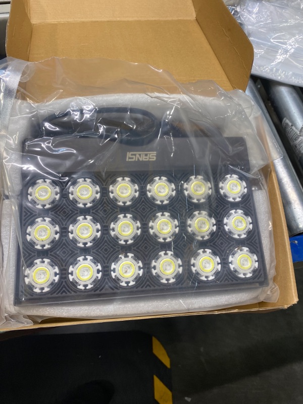 Photo 3 of **SOLD AS PARTS** 
SANSI 100W LED Flood Light, 10000lm Super Bright Outdoor Security Light, 650W Equivalent, IP66 Waterproof LED Work Light with Plug, 5700K Daylight White Wall Light, LED Landscape Lights For Yard, Gard