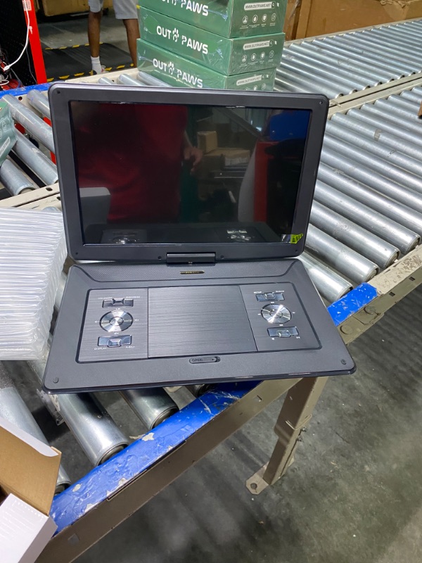Photo 1 of 17.9" Portable DVD Player with 15.6" HD Swivel Large Screen, DVD Player Portable with 6 Hrs 5000mAh Rechargeable Battery, Sync TV, Support USB/SD Card/Regions Free, Car Charger