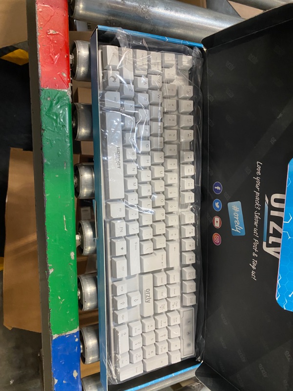 Photo 1 of Orzly White Gaming Keyboard RGB USB Wired Rainbow Keyboard Designed for PC Gamers