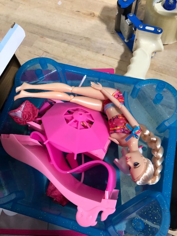 Photo 4 of BETTINA Glam Pool Playset - Doll and Pool with 2 Swimsuits & Slide & Pool Accessories, Dollhouse Accessories, Girls Toys Gifts for Christmas Birthday for 3 to 7 Year Olds (Doll Includes)