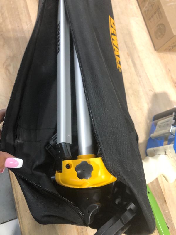 Photo 6 of ***DAMAGED***
DEWALT Laser Level Tripod, ¼ x 20 Thread Mount, Collapsible Legs, Non-Skid Feet, Carrying Pouch Included (DW0881T)
