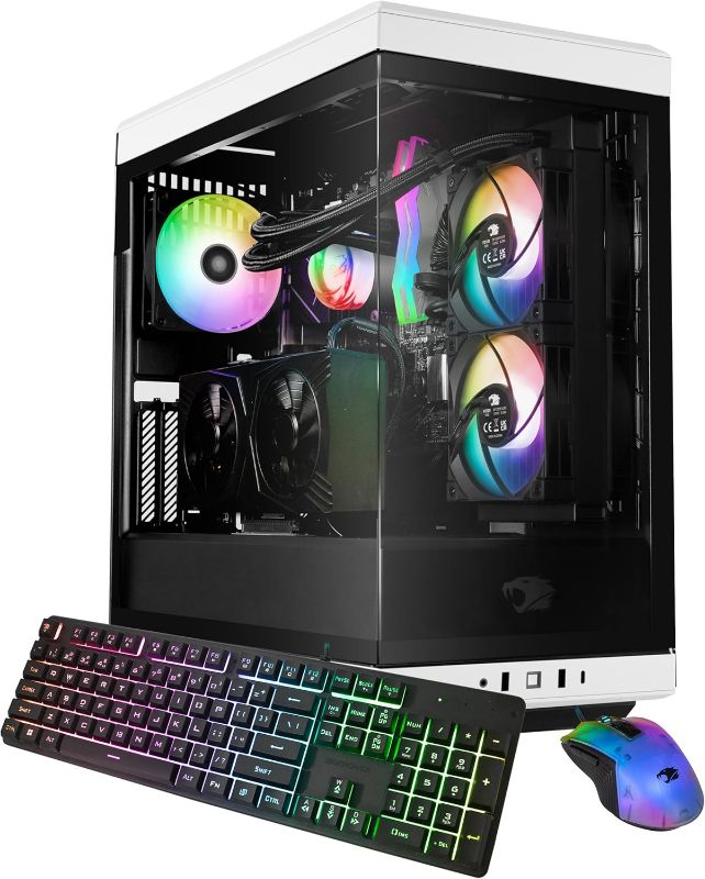 Photo 1 of *** ** ***ALL SALES FINAL NON REFUNDABLE*** ** *** **CASE HAS EXTERIOR DAMAGE//FANS PARTIALLY FUNCTIONING//INTEL I7/ 4060TI** 


iBuyPower Y40 Gaming PC Computer Desktop Y40WI7N46T01 (Intel Core i7 13700KF, RTX 4060Ti 8GB, 32GB DDR5 5200 RGB (16x2), 2TB N