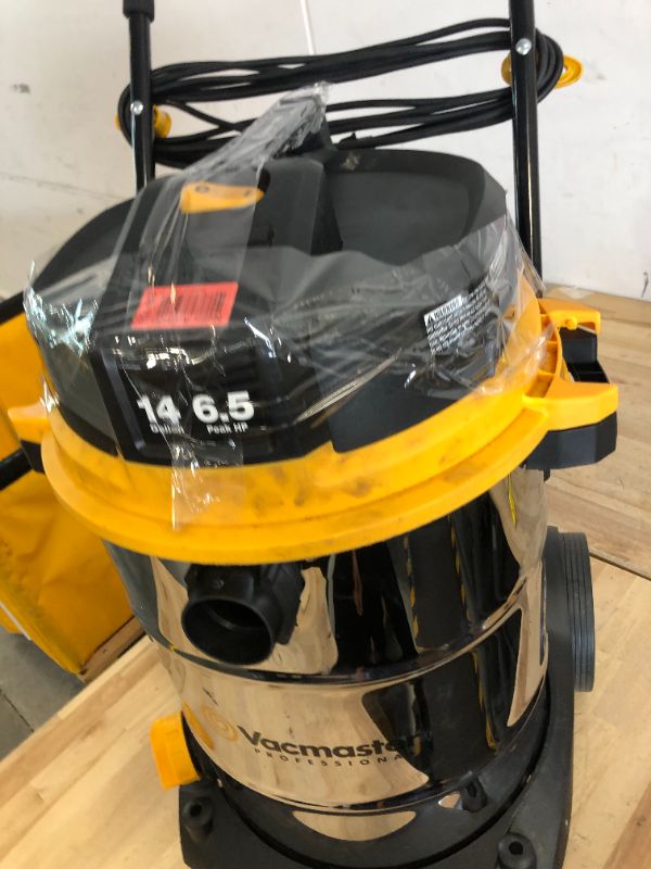 Photo 2 of ***NON FUNCTIONAL//SOLD AS PARTS ALL SALES FINAL*** 
**NON REFUNDABLE//ALL SALES FINAL** 
Vacmaster VJE1412SW0201 Beast Professional Series 14 Gal. 6.5 HP Steel Tank Wet/Dry Vac with Cart