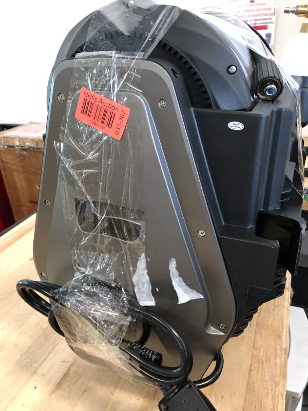 Photo 4 of *****NON FUNCTIONAL//SOLD AS PARTS ALL SALES FINAL***** 
Giraffe Tools Grandfalls Pressure Washer PRO, Electric Pressure Washer Wall Mount, 100ft Retractable Pressure Washer Reel, 4 Quick Connect Nozzles, Foam Cannon, Cleaning Patios, Cars, Driveways