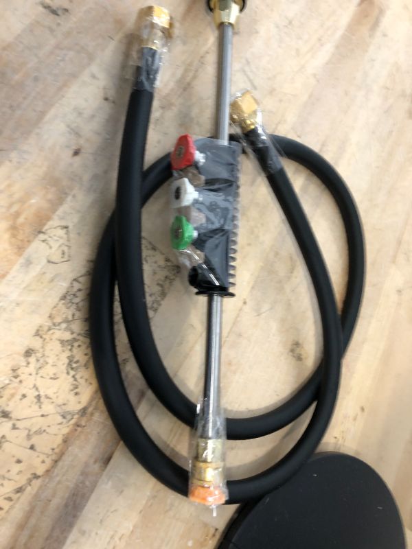 Photo 3 of *****NON FUNCTIONAL//SOLD AS PARTS ALL SALES FINAL***** 
Giraffe Tools Grandfalls Pressure Washer PRO, Electric Pressure Washer Wall Mount, 100ft Retractable Pressure Washer Reel, 4 Quick Connect Nozzles, Foam Cannon, Cleaning Patios, Cars, Driveways