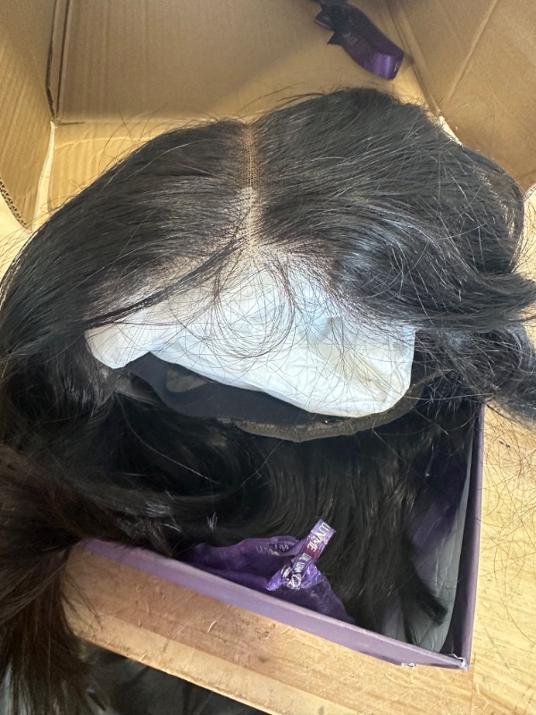 Photo 2 of ***FRONT LACE ALREADY CUT*** LUVME HAIR 12 Inch Glueless Bob Wigs Human Hair Pre Plucked, 5x5 HD Lace Closure Wigs Human Hair 180 Density, Ready to Go Blunt Cut Bob Wig with Bleached Knots & Pre Cut Lace 12 Inch Glueless Bob | 5x5 HD Lace