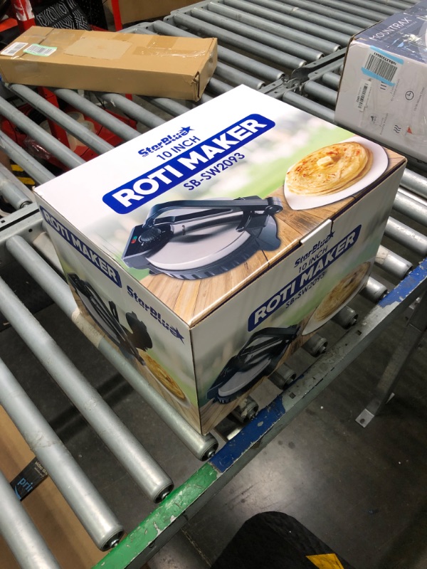 Photo 1 of 10inch Roti Maker by StarBlue with FREE Roti Warmer - The automatic Stainless Steel Non-Stick Electric machine to make Indian style Chapati, Tortilla, Roti AC 110V 50/60Hz 1200W SB-SW2093