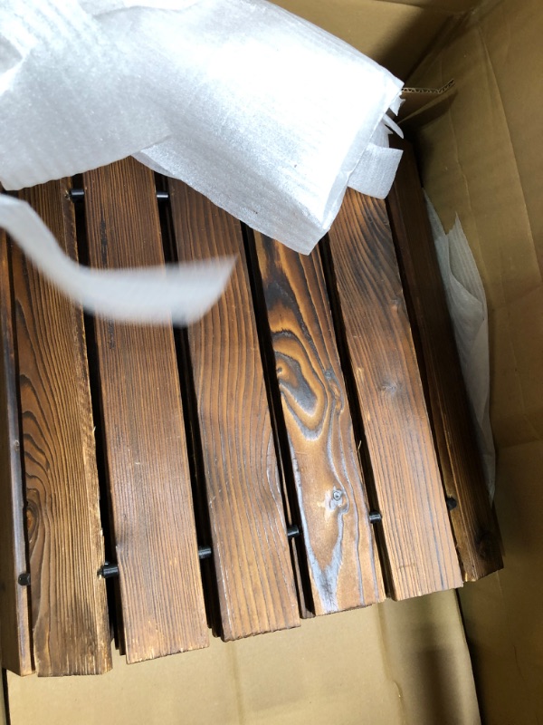 Photo 1 of 12FT Wooden Garden Pathway Straight Outdoor Walkway Roll Out Cedar Wood Patio Flooring Path Decorative Lawn Patio Pavers Boardwalk Beach Wedding Party (Brown) Brown 12ft-straight