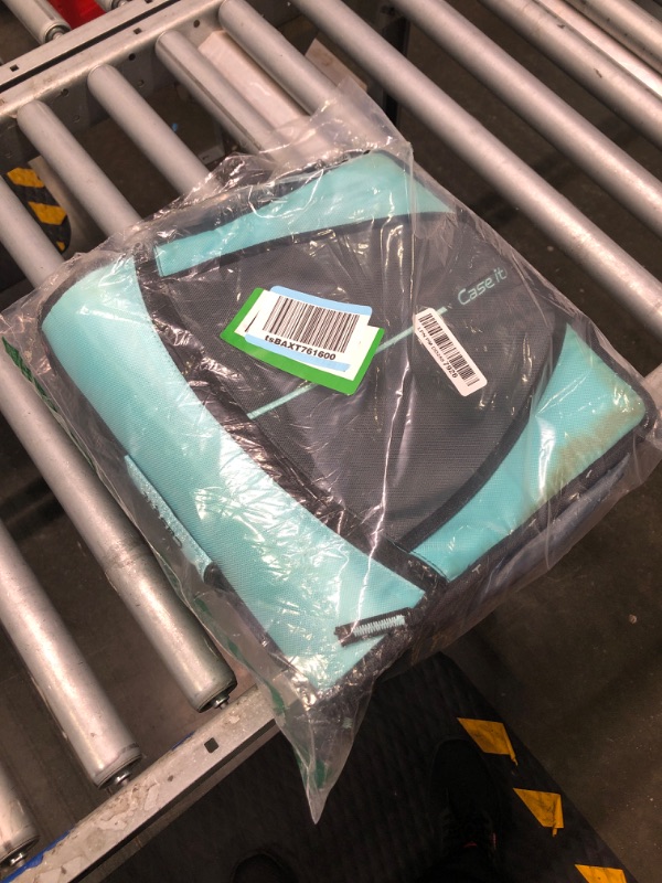 Photo 1 of Case-it The Mighty Zip Tab Zipper Binder - 3 Inch O-Rings - 5 Color Tab Expanding File Folder - Multiple Pockets - 600 Page Capacity - Includes Shoulder Strap - D-146-SMT Mint Blue Single