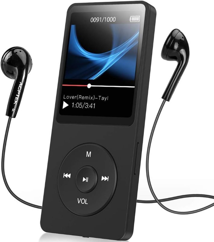 Photo 1 of AGPTEK A02S MP3 Player, 1.8 inch Screen Portable Music Player with FM Radio, Voice Recorder

