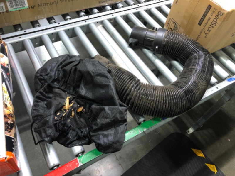 Photo 1 of BLACK+ DECKER Leaf Blower Hose Attachment for Corded Leaf Blowers, Attachment Only, 8ft (BV-006) Leaf Collection System