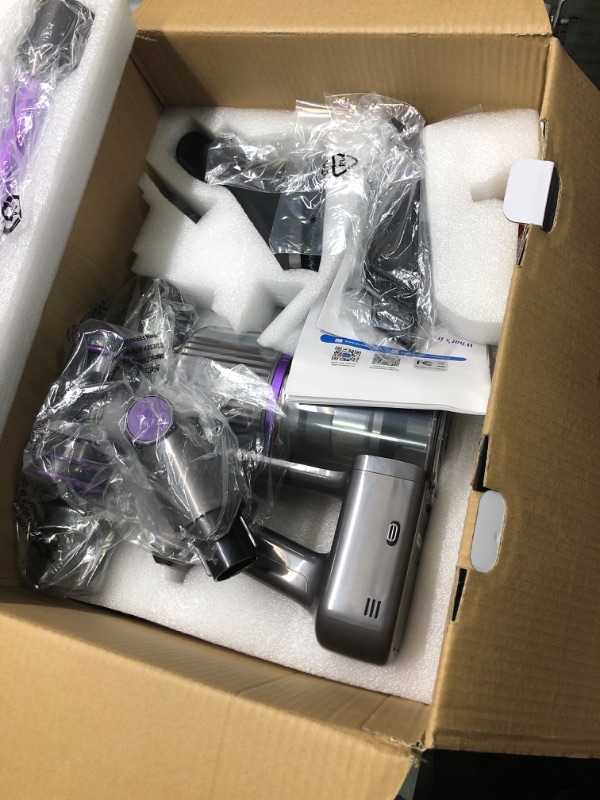 Photo 3 of ***SELLING AS PARTS NO RETURNS****
POWEART N700 Cordless Vacuum Cleaner, 30Kpa Powerful Cordless Stick Vacuum, 180° Foldable Wand, Extended Runtime, 8-in-1 Vacuum Cleaner for Home Purple