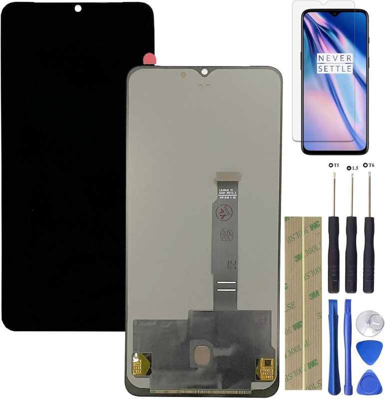 Photo 1 of LCD Display Assembly Touch Screen Glass Lens Digitizer Replacement Part for Oneplus 7T 1+7T Black+Tools