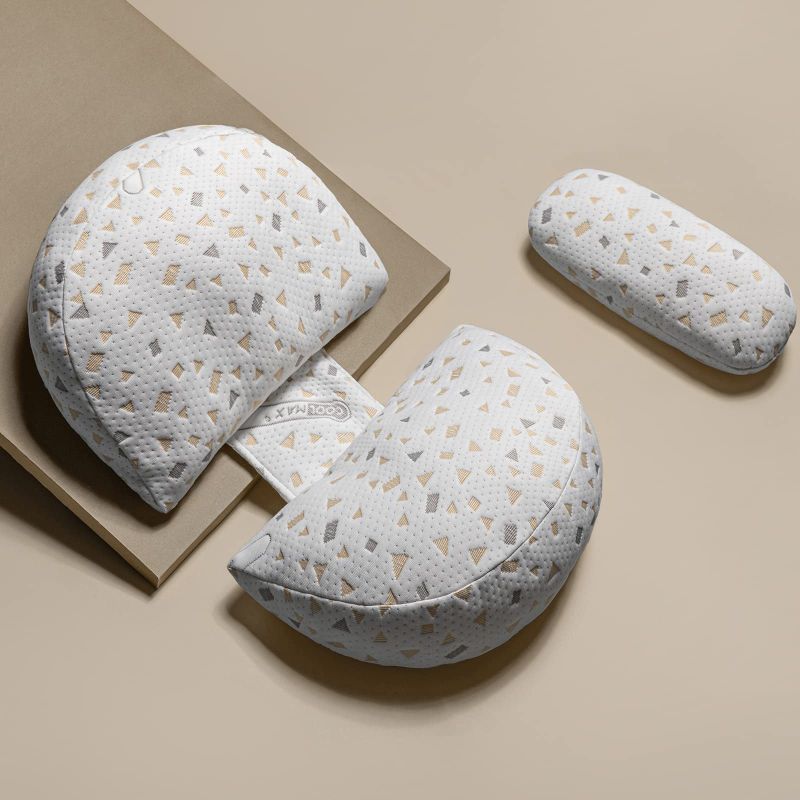 Photo 1 of BUSARILAR PREGNANCY PILLOWS FOR SLEEPING, MATERNITY PILLOW, PREGNANCY BODY PILLOW SUPPORT FOR BACK, LEGS, BELLY, HIPS OF PREGNANT WOMEN, DETACHABLE AND ADJUSTABLE WITH PILLOW COVER (GREY, SMALL) GREY SMALL
