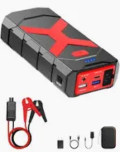 Photo 1 of Jump Starter 12V 2000A for Car/Boat/Lawnmower(8.0L Gas/6.5L Diesel Engine) Portable Booster Battery Pack with Jump Cables/Wall Charger/USB Cable ** not exact photo ** 