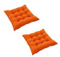 Photo 1 of 2 Pack Seat Cushions,Solid Chair Pad Super Soft Thick Pillow for Dining Chairs,Tufted Chair Cushion Non Slip Seat Pad-Orange ** not exact photo ** 
