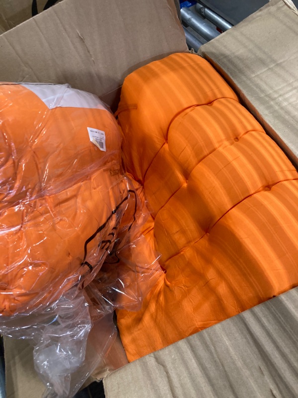 Photo 2 of 2 Pack Seat Cushions,Solid Chair Pad Super Soft Thick Pillow for Dining Chairs,Tufted Chair Cushion Non Slip Seat Pad-Orange ** not exact photo ** 
