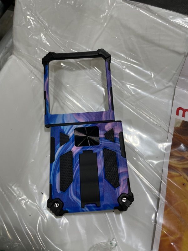 Photo 1 of AILIBER FOR MOTOROLA RAZR 2023 PHONE CASE, MOTO RAZR 2023/MOTO RAZR 40 CASE, FOR MAGNETIC CAR MOUNT, KICKSTAND HOLDER, SHOCKPROOF FULL BODY PROTECTIVE, HEAVY DUTY PHONE COVER FOR RAZR GEN3-PURPLE BLUE SCREEN PROTECTOR & PURPLE BLUE
