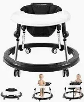 Photo 1 of Baby Walker with Wheels, Activity Center with Mute Wheels Anti-Rollover, 5-Position Height Adjustable Foldable Baby Walker for Boys and Girls from 6-18 Months with Footrest…
