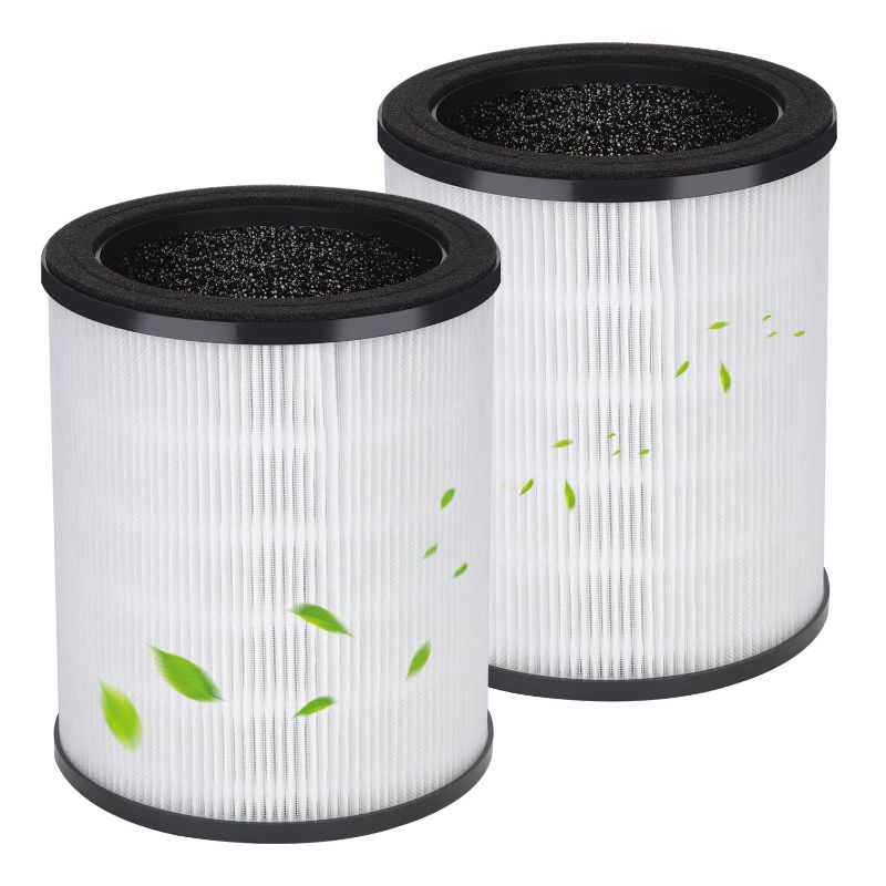 Photo 1 of (ONLY COMPATIBLE WITH 2PACK KJ80 MODEL PURIFIER), DRUIAP AIR PURIFIER REPLACEMENT FILTER,H13 TRUE HEPA HIGH-EFFICIENCY FILTER,360° ROTATING FILTER AIR, NOT COMPATIBLE WITH KJ150 MODEL AIR PURIFIER
