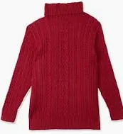 Photo 1 of CiCiBird Womens Casual Cable Knit Tops Mock Neck Long Sleeve Sweaters Warm Basic Pullover Small A red.