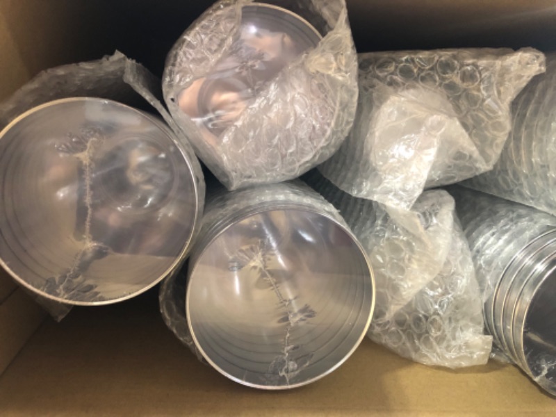 Photo 1 of 200 Double Rimmed Plastic Cups Bulk Clear Hard Plastic Cups Disposable Wedding Cups Fancy Plastic Wine Glasses Elegant Cups for Christmas Party Bridal Shower Baby Shower (Silver,16oz)