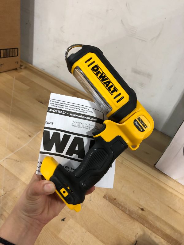 Photo 3 of DEWALT 20V MAX LED Work Light, Rechargeable Flashlight, Pivoting Head, Bare TOOL ONLY (DCL050)
