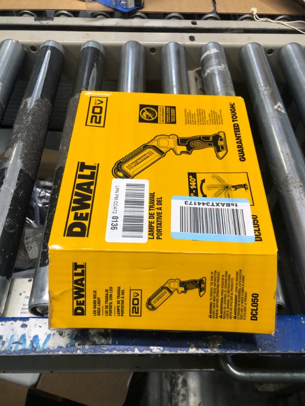 Photo 2 of DEWALT 20V MAX LED Work Light, Rechargeable Flashlight, Pivoting Head, Bare TOOL ONLY (DCL050)
