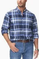 Photo 1 of  Regular Fit Oxford Dress Shirt for Men Button Down Long Sleeve Casual Shirts with Pocket SIZE .(M)