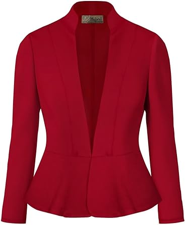 Photo 1 of & Company Womens Casual Work Office Blazer Open Front Heavy Ponti Shawl Collar Long Sleeve Jacket XL