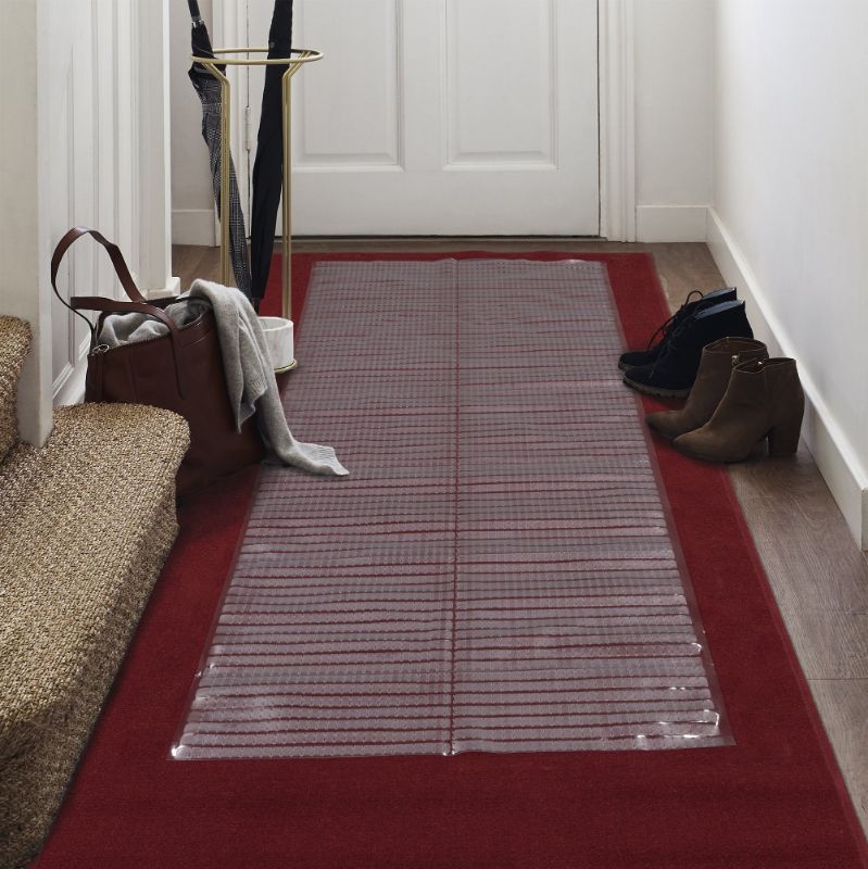 Photo 1 of OTTOMANSON MULTI GRIP RIBBED CARPET PROTECTOR RUNNER RUG , 26" X 6', CLEAR RUNNER - 26" X 6' CARPET PROTECTOR CLEAR
