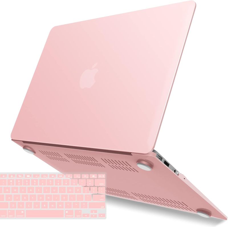 Photo 1 of IBENZER COMPATIBLE WITH OLD VERSION MACBOOK AIR 13 INCH CASE (2010-2017 RELEASE). MODELS: A1466 / A1369, PLASTIC HARD SHELL CASE WITH KEYBOARD COVER FOR MAC AIR 13, ROSE QUARTZ, A1301RQ+1
