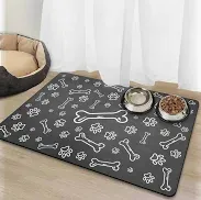 Photo 1 of 24"×36" Rubber Absorbent Mat for Pet Bowls,Extra Large Quick Dry Dog Feeding Mats-Easy Clean and No Stains,Pet Mat Suitable for Use with Multiple Pets Such as Dogs,Cats and Messy Drinkers