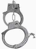 Photo 1 of Fake Silver Metal Handcuffs With Keys- Halloween Police Costume Prop - Rhinestones Gems - Cop Hand Cuffs Accessory