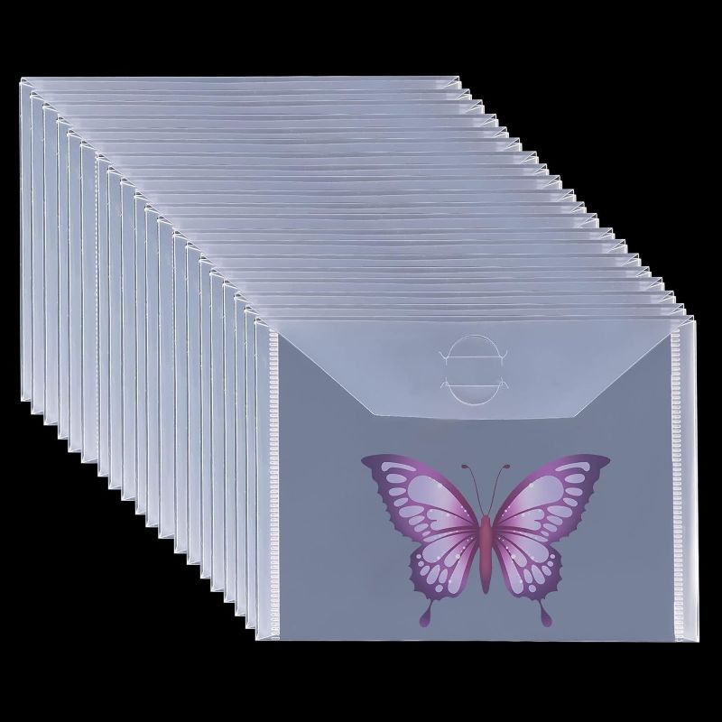 Photo 1 of 10 Clear Stamp and Die Storage Bag, 15x20cm/6x8inch Stencil Storage Pockets Resealable Plastic Bags for Die Cuts Stencil Album Stamp Scrapbooking
