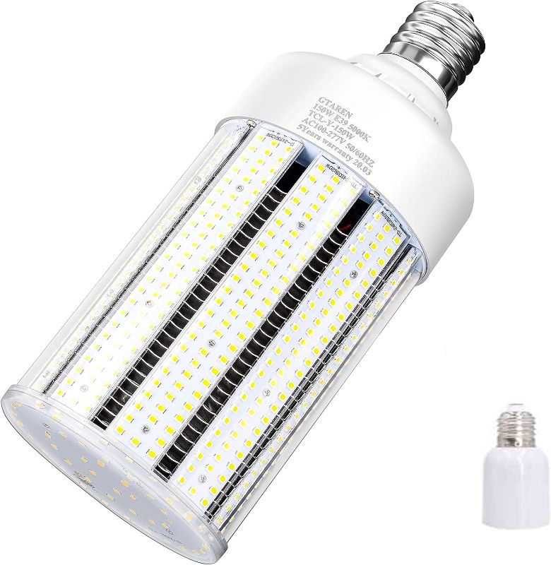 Photo 1 of 100W LED Corn Cob Light Bulb,Replace for 400 Watt Metal Halide HPS CFL HID lamp,5000K E39 Mogul Base,for Commercial and Industrial Lighting Bay Light Fixture Warehouse Workshop Gyms
