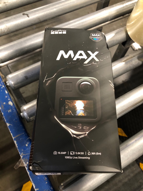 Photo 2 of GoPro MAX — Waterproof 360 + Traditional Camera with Touch Screen Spherical 5.6K30 HD Video 16.6MP 360 Photos 1080p Live Streaming Stabilization MAX + Carrying Case