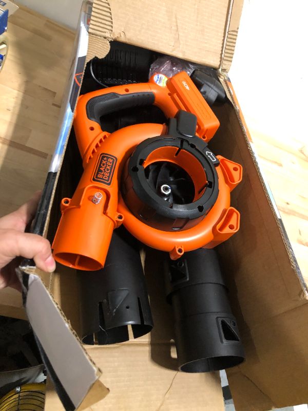 Photo 3 of ***Battery is MISSING...-- NOT included
Charger, 2 attachment and bag attachment is included! *** BLACK+DECKER 40V Leaf Blower/Leaf Vacuum Kit, Cordless (LSWV36) Blower/Vaccum Kit