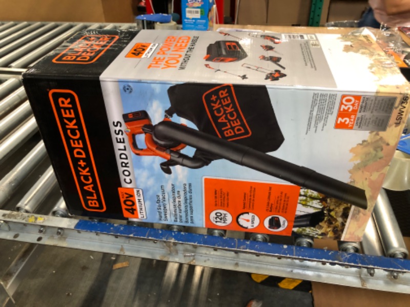 Photo 1 of ***Battery is MISSING...-- NOT included
Charger, 2 attachment and bag attachment is included! *** BLACK+DECKER 40V Leaf Blower/Leaf Vacuum Kit, Cordless (LSWV36) Blower/Vaccum Kit