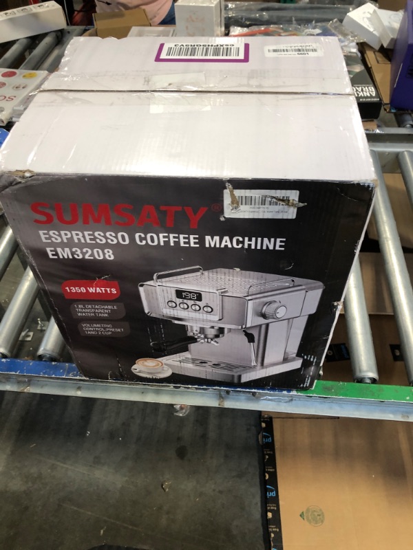 Photo 2 of ***FOR PARTS ONLY***Espresso Machine, Stainless Steel Espresso Machine with Milk Frother for Latte, Cappuccino, Machiato,for Home Espresso Maker, 1.8L Water Tank, 20 Bar