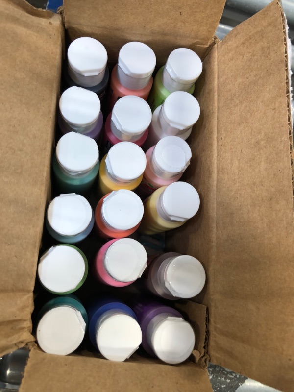 Photo 3 of Apple Barrel, Pastel Dreams & Vivid Wonders Collection Acrylic Craft Paint, PROMOTCK, 2 fl oz each, 18 assorted matte colors, 18 count 18 pc Pastel Dreams & Vivid Wonders